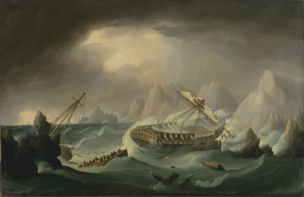 "Shipwreck off a Rocky Coast" by Thomas Butterworth